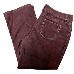 LL Bean Favorite Fit Straight Brown Corduroy Pants Size 18P